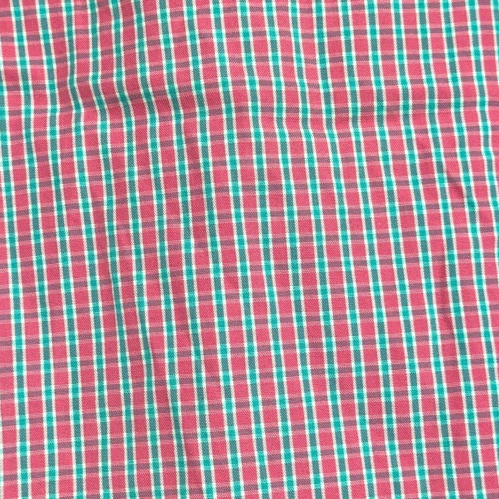 Ralph Lauren Button Up Shirt Men Pink Green Plaid Classic Fit Coastal 16.5 34/35 - Picture 4 of 6